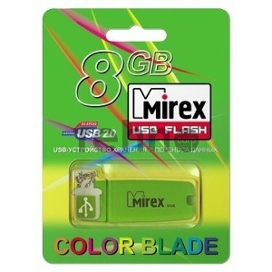 Флеш Диск 8GB Mirex Chromatic, USB 2.0, Зеленый