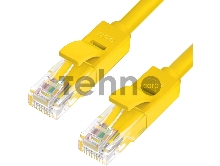 Патч-корд Greenconnect Патч-корд UTP прямой 1.5 m AWG24 кат.5е,  RJ45,  медь, литой (Желтый), пластик пакет (GCR-LNC02-1.5m)