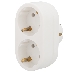 Двойник электрический 16 А с заземлением белый REXANT, фото 1