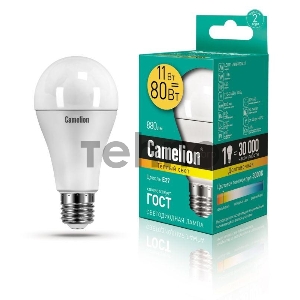 Лампа светодиодная CAMELION LED11-A60/830/E27  11Вт 220В Е27 3000К