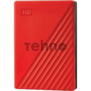 Накопитель Portable HDD 5TB WD My Passport (Red), USB 3.2 Gen1, 107x75x19mm, 210g /12 мес./