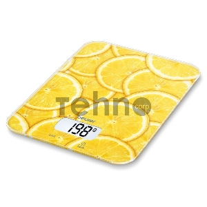 Весы кухонные электронные Beurer KS19 lemon макс.вес:5кг рисунок
