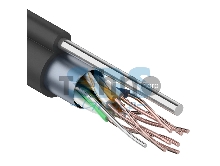 Кабель витая пара PROconnect FTP 4PR 24AWG, CAT5e, наружный (OUTDOOR) + ТРОС*1 (бухта 305 м)