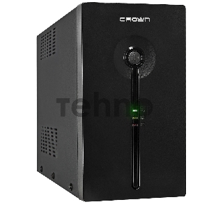 Источник бесперебойного питания CROWN Line Intractive CMU-SP800 COMBO USB 800VA\480W, корпус металл, 1x12V/9AH, розетки 4*IEC + 2*EURO+1*IEC bybass, трансформатор AVR 140-290V, съёмный кабель 1.2 м, порт RJ11/45, порт USB, защита: от перегрузки, от КЗ, от