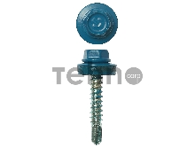 Саморезы СКД кровельные, RAL 5009 небесно-голубой, 29 х 4.8 мм, 400 шт, для деревянной обрешетки, ЗУБР