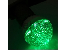 Лампа шар e27 10 LED  Ø50мм  зеленая 24В (постоянное напряжение)