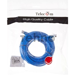 Патчкорд литой Telecom UTP кат.5е 10м., синий <NA102-L-10M>