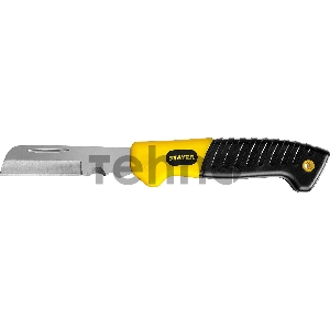 Нож монтерский, складной, прямое лезвие, STAYER Professional SK-R