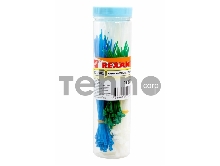 Набор хомутов-стяжек нейлоновых REXANT 100, 150, 200 мм, цветные, НХ-1, тубус 200 шт.