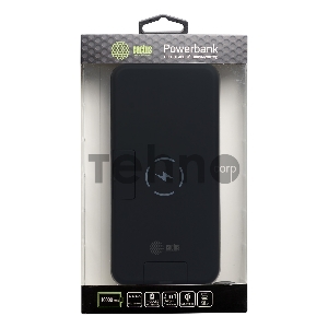 Мобильный аккумулятор Cactus CS-PBFSQT-10000 Li-Pol 10000mAh 3A+3A черный 1xUSB беспроводная зарядка
