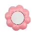 Выключатель одноклавишный KRANZ HAPPY Цветок скрытой установки, белый/розовый, фото 1