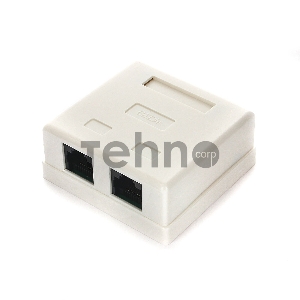 Розетка GEMBIRD NA214 RJ-45 кат.5e внешняя 2 порта, 110&Krone
