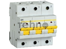 Выключатель автоматический модульный 3п C 100А 15кА ВА47-150 IEK MVA50-3-100-C