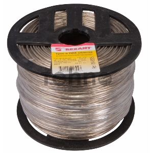 Трос стальной в ПВХ оплетке d=2,5 мм, прозрачный (бухта 200 м)  REXANT