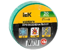 Изолента Iek UIZ-20-10-K06 0,18х19 мм зеленая 20 метров ИЭК