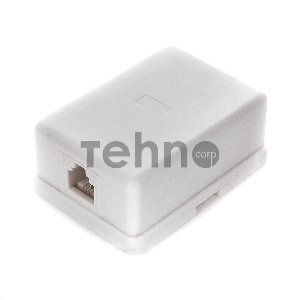 Розетка телефонная TA-101 RJ-11 (6P4C) внешняя 1 порт, белая Розетка телефонная TA-101 RJ-11 (6P4C) внешняя 1 порт, белая