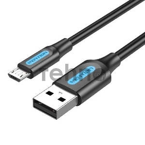 Кабель Vention USB 2.0 AM/micro B 5pin - 2м Черный
