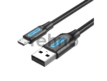 Кабель Vention USB 2.0 AM/micro B 5pin - 2м Черный