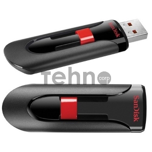 Флеш Диск Sandisk 64Gb Cruzer Glide SDCZ60-064G-B35 USB2.0 черный/красный