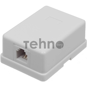 Розетка TWT (TWT-SS1-12-WH) Телефонная настенная 1 порт 6P4C. винтовая
