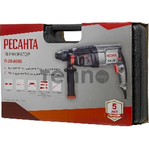Перфоратор Ресанта П-28-800К патрон:SDS-plus уд.:3.4Дж 800Вт (кейс в комплекте)