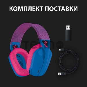 Гарнитура Logitech Headset G435 LIGHTSPEED Wireless Gaming  BLUE - Retail