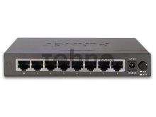 Коммутатор PLANET 8-Port 10/100/1000Mbps Gigabit Ethernet Switch (External Power) - Metal Case