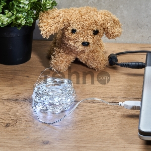 Гирлянда «Роса» 5 м, 50 LED, USB, белое свечение NEON-NIGHT
