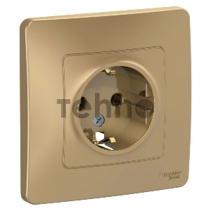 Розетка СП BLANCA 16А 250В без шторок с заземл. титан SchE BLNRS001014