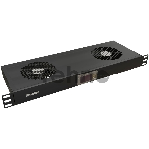 Модуль вентиляторный Hyperline (TRFA-WB-MICR-2F-RAL9004) 2 вент. с термостатом черный (упак.:1шт)