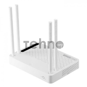 Wi-Fi-роутер A3002RU TOTOLINK AC1200 Wireless Dual Band Gigabit Router 5*GE Ports(1*WAN+4*LAN) , 1*USB2.0 port, 1* Reset/WPS button, 4*5dBi fixed antennas, 1*power on/off switch, PSU  12V/2A Multiple SSID, WiFi schedule, Universal repeater,WPS, IPV6, TR06