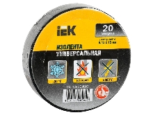 Изолента Iek UIZ-13-10-K02 0,13х15 мм черная 20 метров ИЭК