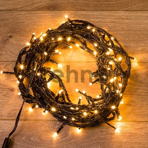 Гирлянда Твинкл Лайт 20 м, черный ПВХ, 200 диодов, цвет теплый белый