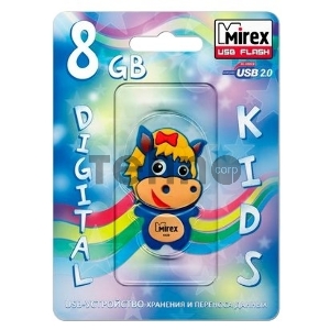 Флэш Диск 8GB Mirex Horse, USB 2.0, Синий