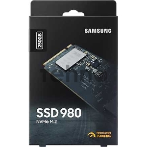 Накопитель SSD M.2 (PCI-E NVMe) 250 Gb Samsung 980 (R2900/W1300MB/s) (MZ-V8V250BW)