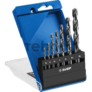 Набор сверл ЗУБР 4-29625-H7R  ЭКСПЕРТ по металлу резьбовой стальP6M5 2.5-10.2мм 7шт.