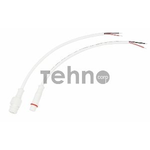 Соединительный кабель (2pin) герметичный (IP67) 2х0.35 мм² белый REXANT