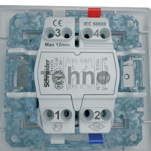 Механизм переключателя Schneider Electric 1-кл. СП Sedna проходн. бел. SchE SDN0400121