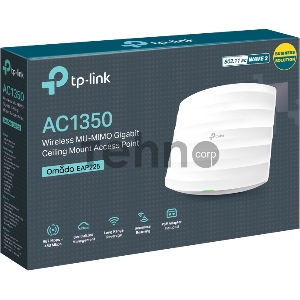 Точка доступа AC1350 Wireless MU-MIMO Gigabit Ceiling Mount Access Point, 450Mbps at 2.4GHz + 867Mbps at 5GHz, 802.11a/b/g/n/ac wave 2, Beamforming, Airtime Fairness, MU-MIMO, 802.3af Standard PoE and Passive PoE (Passive POE Adapter included), no more DC