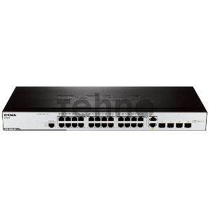 Сетевое оборудование D-Link DES-3200-28/C1A Управляемый коммутатор 2 уровня с 24 портами 10/100BASE-T + 2 комбо-портами 1000Base-T/SFP