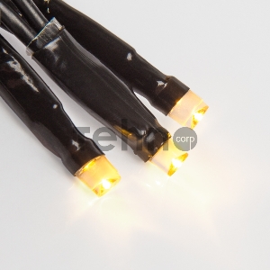 Гирлянда Твинкл Лайт 20 м, черный ПВХ, 200 диодов, цвет теплый белый