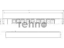 Hyperline SHE19-8IEC-S-IEC Блок розеток для 19