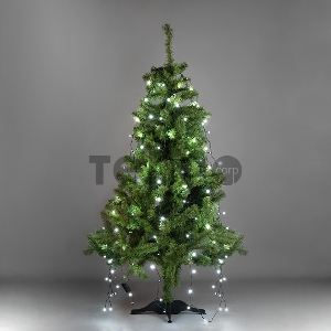 Елочная гирлянда с кольцом, 7 нитей по 1,8 метра, цвет диодов белый, не соединяется