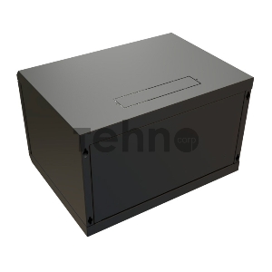 Шкаф коммутационный WRline (WR-TW-0966-GP-RAL9004) настенный 9U 600x600мм пер.дв.стекл 2 бок.пан. 60кг черный 520мм 500мм IP20 сталь