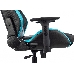 Кресло игровое Knight Thunder 5X черный/голубой эко.кожа крестов. металл, фото 11