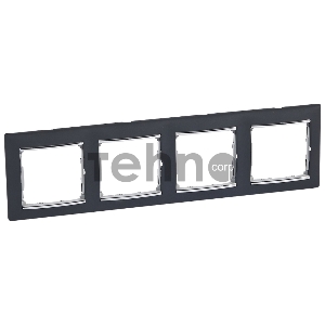 Рамка 4п гор Ноктюрн/Серебро Valena