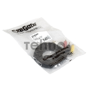 Кабель аудио ExeGate EX284945RUS EX-CCA-4P2R-2.0 (3.5mm Jack M/3xRCA M, 2м)