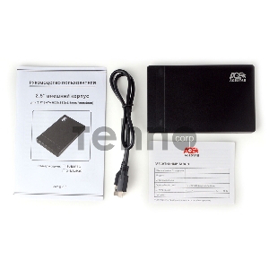 Внешний корпус USB 3.0 AgeStar 3UB2P3C (BLACK), безвинтовой, черный