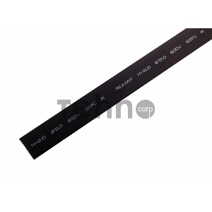 Термоусаживаемая трубка REXANT 12,0/6,0 мм, черная, упаковка 50 шт. по 1 м
