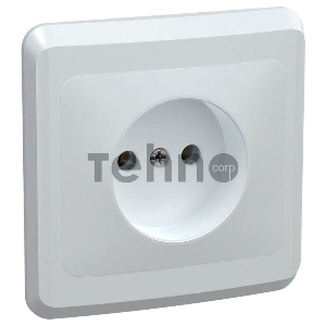 Розетка 1-м СП Вега РС10-2-ВБ без заземл. контакта и защ. штор 10А бел. ИЭК ERV10-K01-10-DM